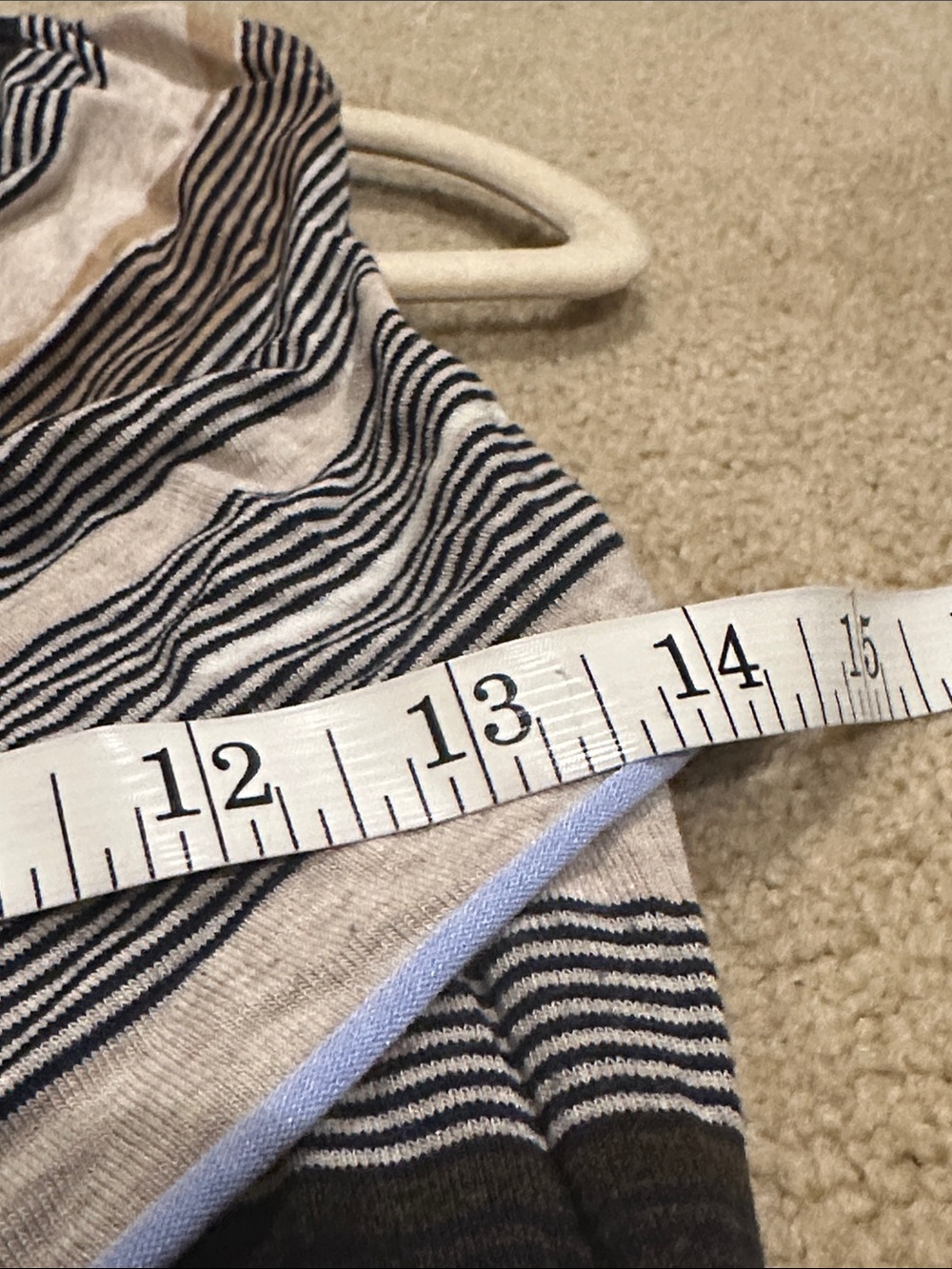 Bailey 44 Striped Layered Midi Dress in Blue, Black & Tan - Picture 6 of 7